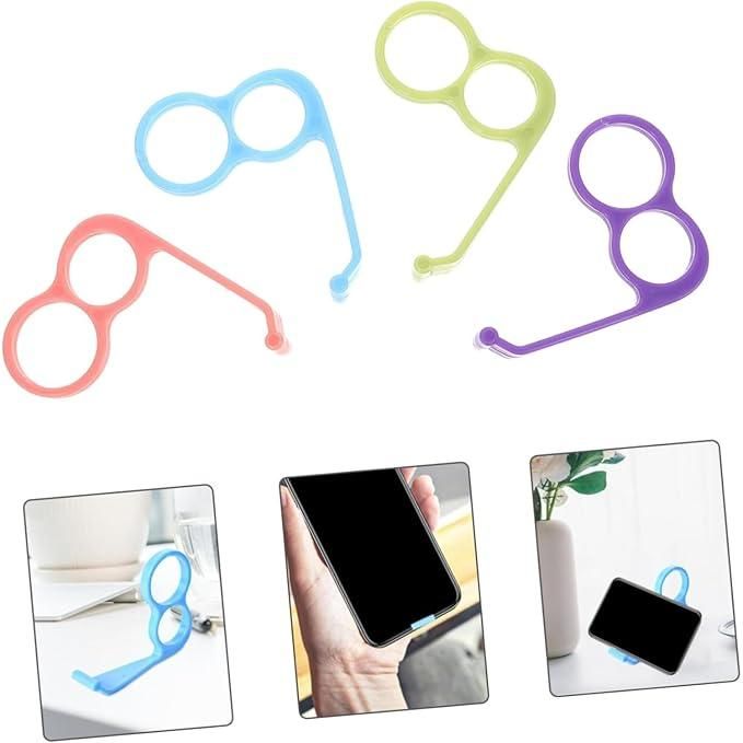 Mobile Phone Stand Ring Holder – Pack of 4 (Assorted Colors)
